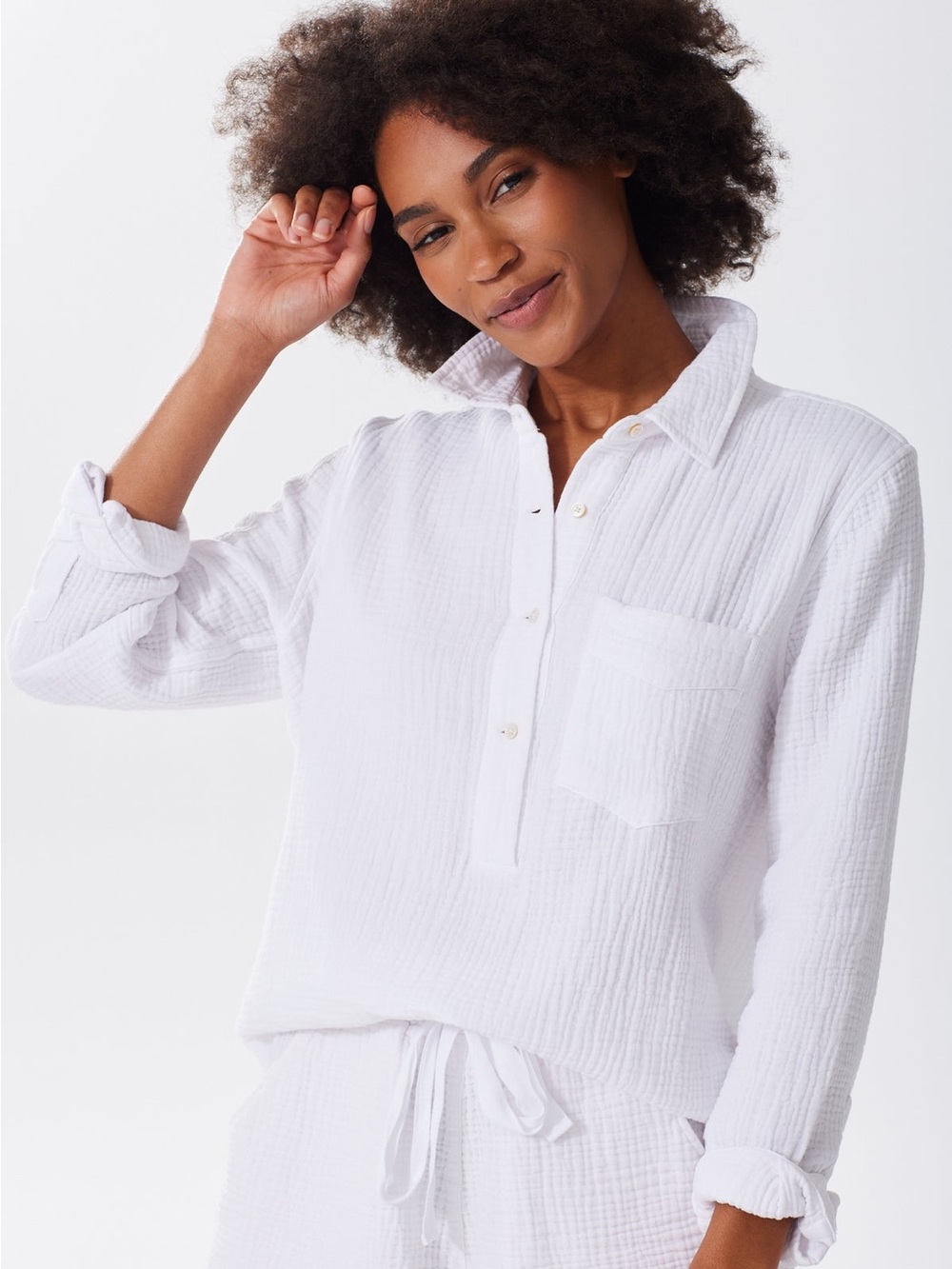 Alice Walk THE ORGANIC COTTON CLOUD TOP - TRIPLE GAUZE Size Medium